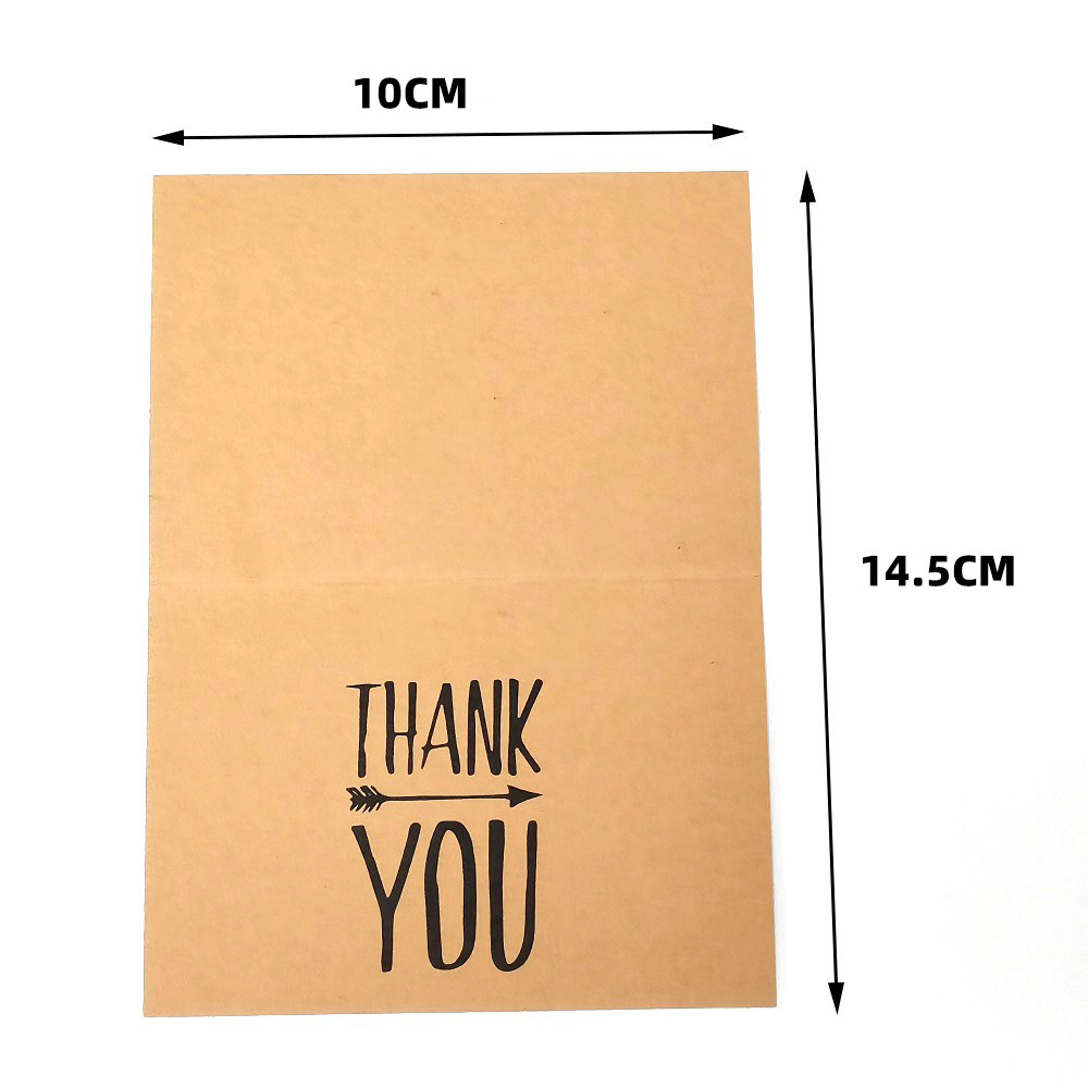 10Pcs Kraft Paper Thank You Card Large 4x6'' Business Note Cards Perfect For Graduation Baby Shower Wedding Greeting Cards