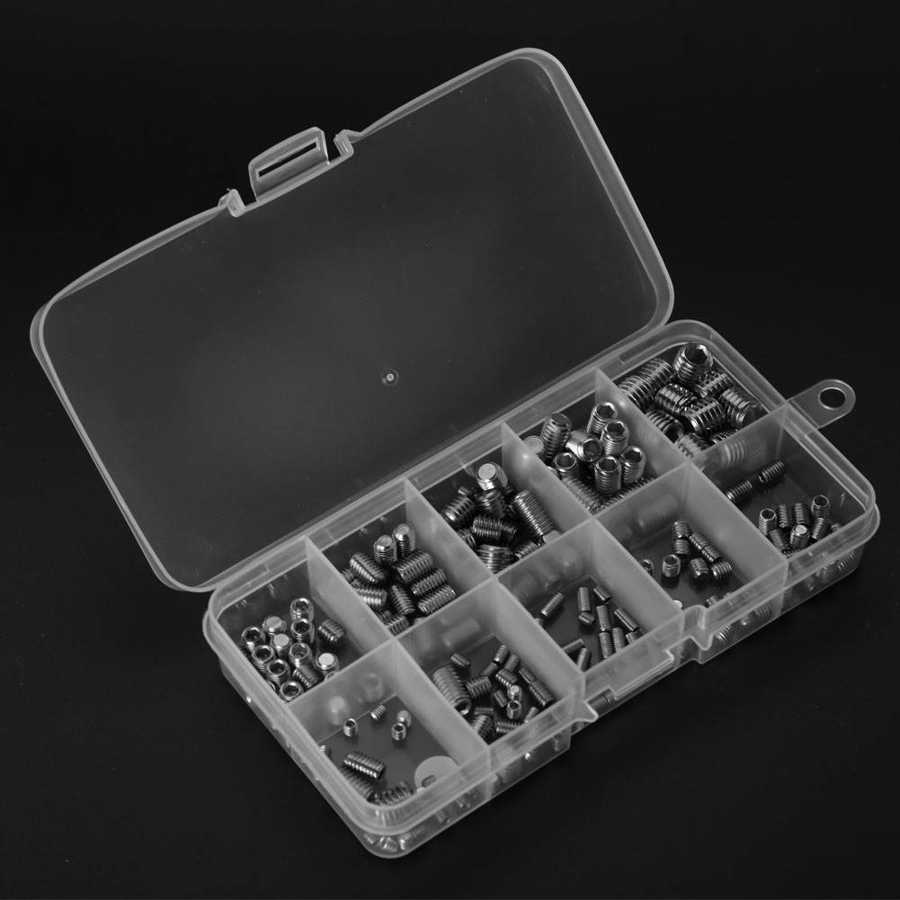 Screws 220PCS Hex Socket Screws Stainless Steel Fixing Screw Fastening Elements M3 M6 M8