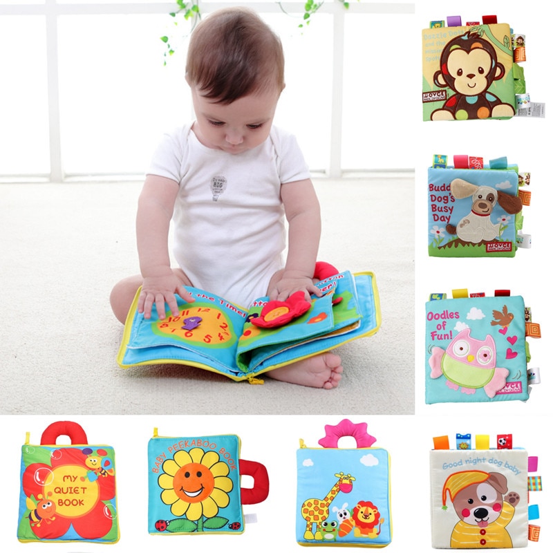 Soft Books Infant Early cognitive Development My Quiet Bookes baby goodnight educational Unfolding Cloth Book Activity Book DS19