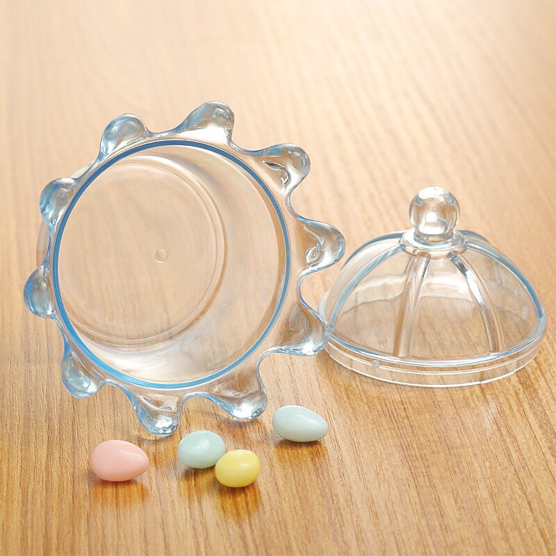 Boîte à bonbons créative en forme de couronne, Mini boîte à bonbons en plastique pour mariage, fête d'anniversaire pour enfants, décoration 2022