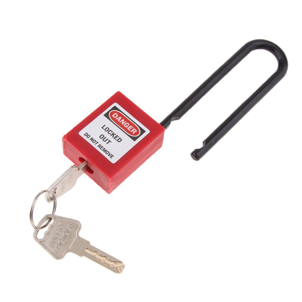 Safety Security Lockout Padlock Keyed Different, PA And Steel, Red