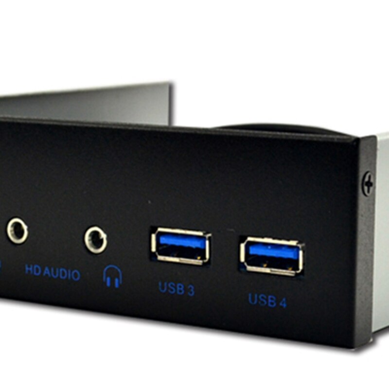 5.25 bureau de pouce Boîtier Pc Interne Panneau Avant Hub Usb 2 Ports Usb 3.0 et 2 Ports Usb 2.0 avec Hd Audio Port 20 broches Connecteur