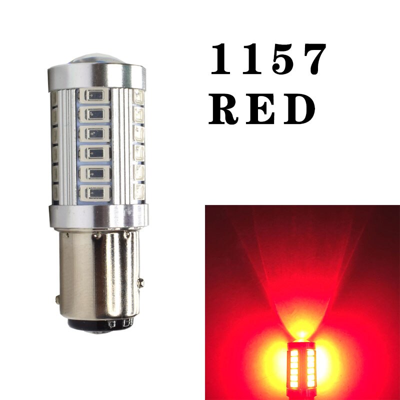 1156 ba15s p21w 1157 p21/5w t20 led automotive tail glödlampa bromsljus bil led backljus varselljus varslar: 1157 röda
