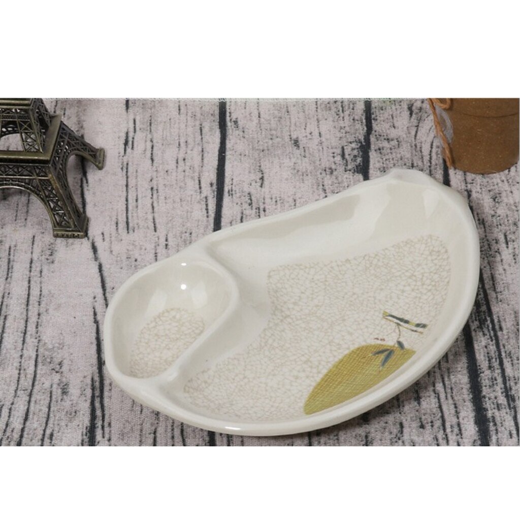 2 Compartment Reusable Sauce Dish Side Seasoning Dish Condiment Dishes Sushi Soy Dipping Bowl Snack Serving Tools