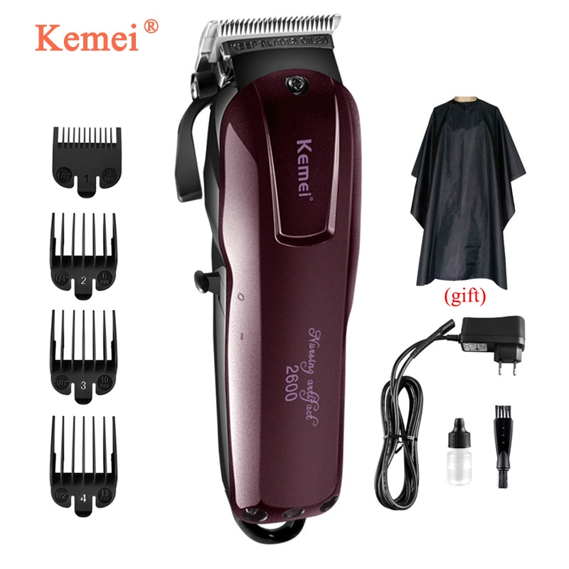 Kemei KM-2600 In Acciaio Al Carbonio Testa Rasoio Elettrico tagliatore di capelli professionale Trimmer Potente Macchina di Rasatura Dei Capelli di Taglio Dei Capelli Strumento