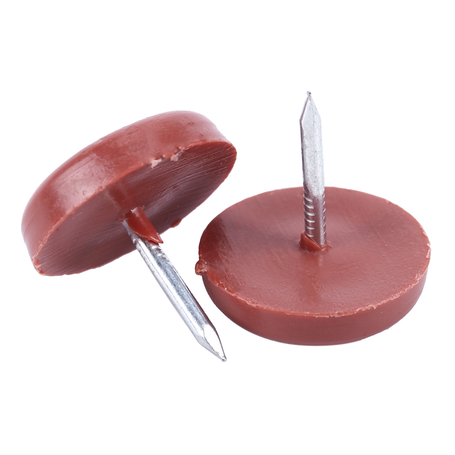 10 plastic 18 mm diameter foot feet rubber feet for furniture, upholstery, brown