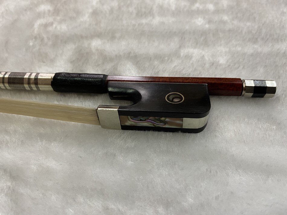 1pcs 4/4 hybrid Carbon fiber cello bow outside pernambuco Ebony nickel silver frog cello bow