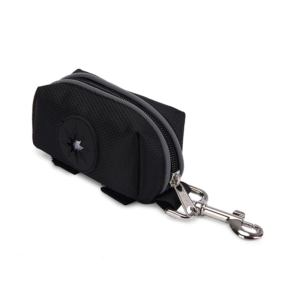 Pet Dog Poo Bags Poops Waste Bag Disposable Pouch Holder with Hasp for Walking Travel WXV: Black