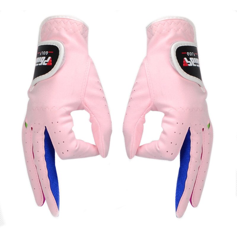 Guantes de Golf de microfibra para mujer, manoplas deportivas de ajuste suave, duraderas y transpirables, antideslizantes: pink / 17