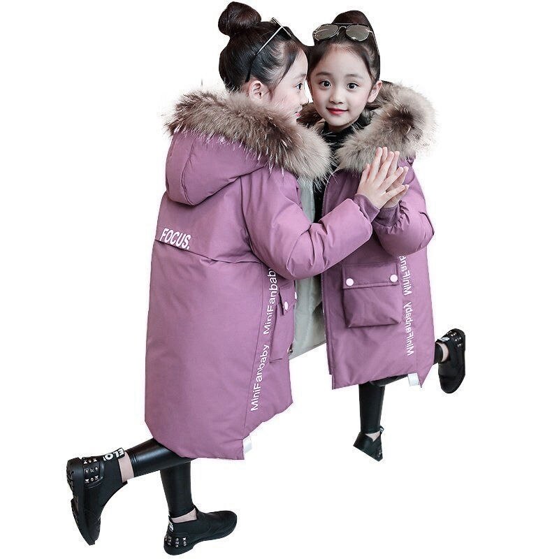 Winter Jas Voor Meisjes Hooded Warm Kinderen Meisjes Winter Jas Lange 3-12 Jaar Kids Tiener Katoen Parka Bovenkleding kleding