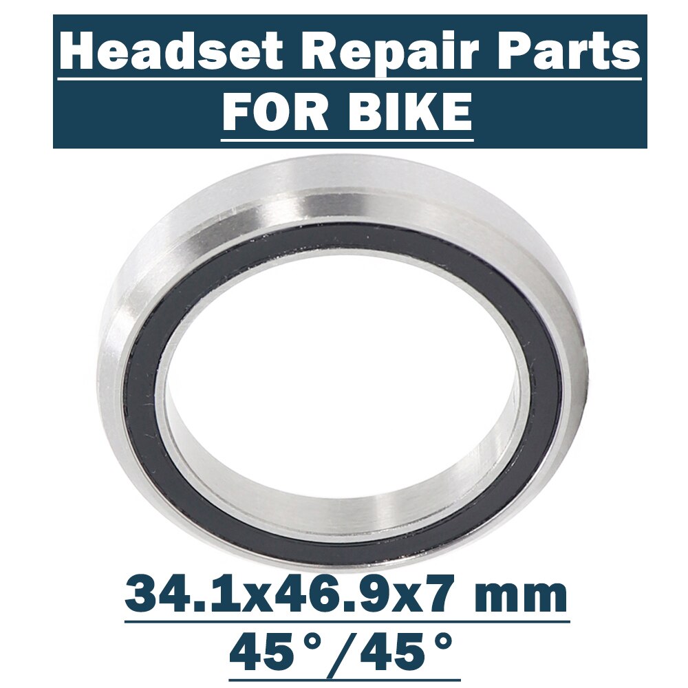 Mh -p22 lejer 34.1*46.9*7 mm 45/45 graders kugler cykel 1-1/4 tommer  ( 1 pc )  headset reparationsdele kuglelejer 34.1 46.9 7