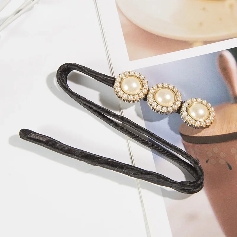 Shell Flower Magic Bun Maker Flower Bud Head Bun Maker Bow Pearl Hair Pin Lazy Hair Dish Artifact Women Hair Styling Braiders: Silver