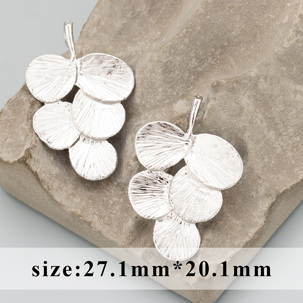 GUFEATHER MD66, sieraden accessoires, 18k goud rhodium plated, koper, bladvorm, sieraden maken, bedels, diy hangers, 6 stks/partij