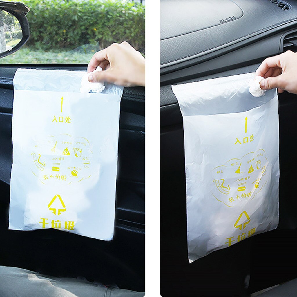 40PCS Car Trash Bag Disposable With a Strong Sticky Strip Portable Rubbish Bag Car Trash Bag Garbage Rubbish Disposable Bag