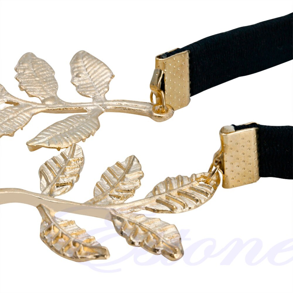 Griekse Godin Vrede Angel Gouden Olijf Bladeren Elastische Haarband Hoofdband Vintage
