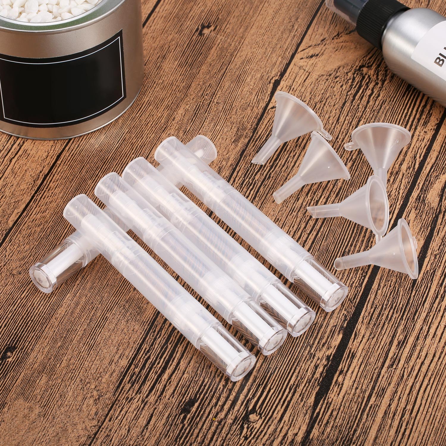 5 stk 3ml negleolie pen twist penne øjenvipper vækst væske tomme rør beholder applikatorer tube med børste spids nail art værktøj