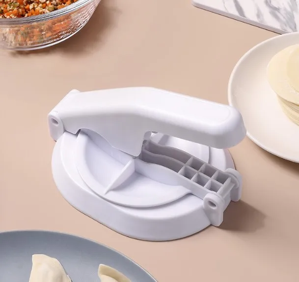 2 In1 Dumpling Maker Mold Machine Kitchen Dumpling Making Tool Dough Skin Artifact Pressing Molder Wrapper Presser Gadgets Bake: black