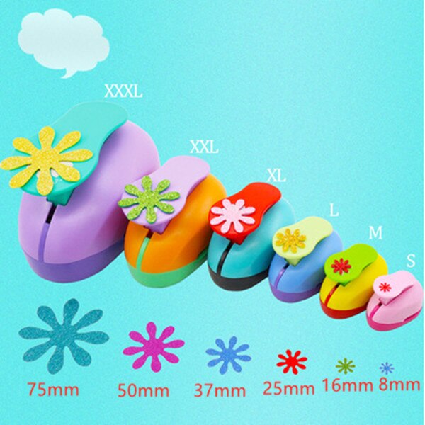 Flowers (3/8",5/8",1",1.5",2",3") Daisy Shaped craft punch Scrapbooking DIY Flower Paper Cutter EVA foam Petal Hole Punches