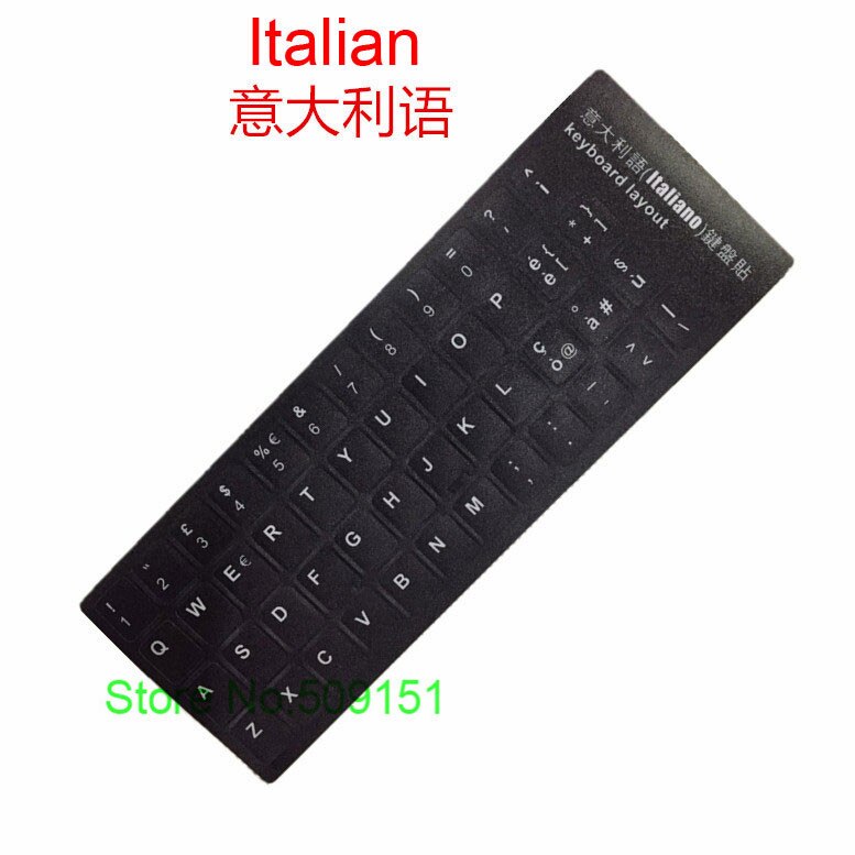 2 pcs/lot espagnol Espanol arabe anglais Farsi turc BR hébreu russe français aribique italien thaï clavier autocollants Alphabet: Italian