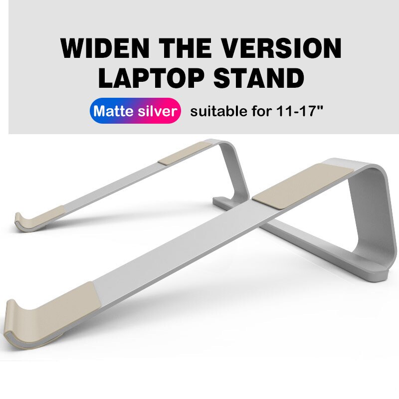 Laptop Stand Simple Aluminum Tablet Holder Universal for Apple MacBook Air Pro 11-17" Folding Office Notebook Portable: S-WIDEN THE VERSION