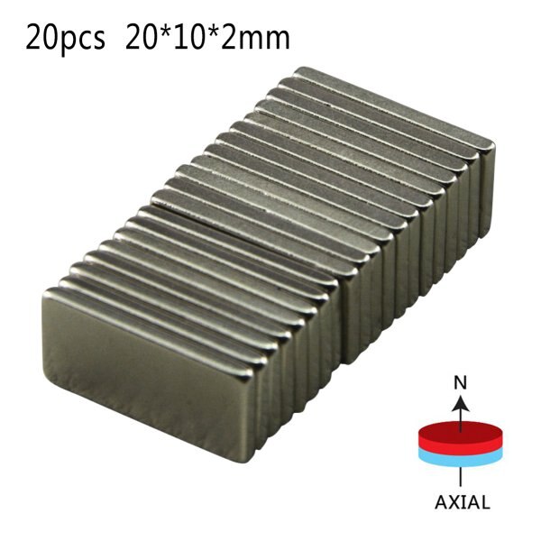 10/20/50 Stuks Super Krachtige Kleine Neodymium Magneet Blok Permanente N50 Ndfeb Sterke Cuboid Magnetische Magneten: 20pcs