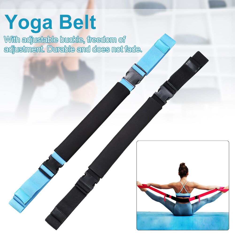 Stretch Splits Leg Yoga Belt Resistance Band Training Adjustable Length Portable Elastic Fabric Bodybuilding With Buckle Sports