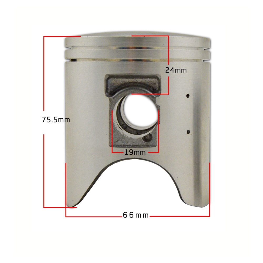 66mm Piston Rings Set Motorcycle Off Road Engine Parts Piston Kit for CRM250 Cylinder Oversize Dia size 19mm #d