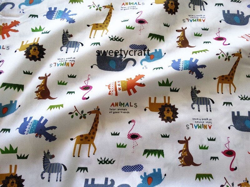Cotton fabric Cloth DIY handmade sewing patchwork quilting dress tissus tecido home sheets pillow decor tilda Cartoon Animal