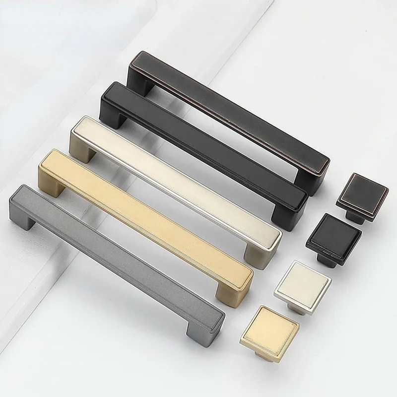 Møbelhåndtak skuffeknotter og håndtak for skap garderobe dørhåndtak i sinklegering 96mm/128mm/160mm/192mm/320mm- hulls deling