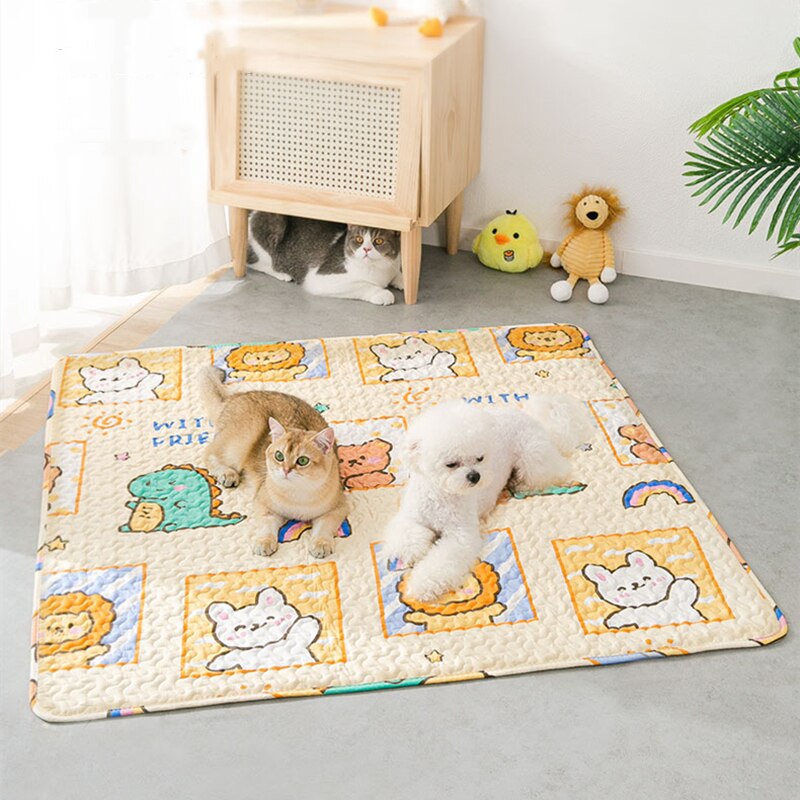 Baumwolle Hund Wette Kühlung Sommer Haustier matt Katze Decke Sofa Atmungs Haustier Hund Sommer Waschbar Eis Schlafen Matratze Hund Zubehör