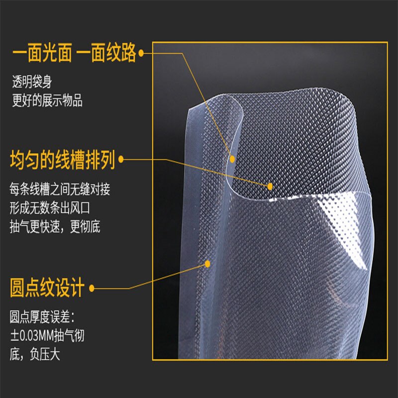 Household Food Vacuum Packing Bag Reusable Food Storage Bags Vacuum Bag Food Fresh Long Keeping 12/15/20/25/32cm*500cm 2 Roll