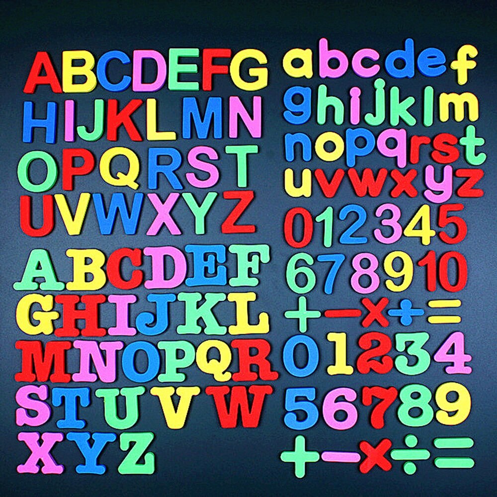 Magneet Alfabet Sticker Magnetische Letters En Cijfers Kleuterschool Speelgoed Leren Abc Brief Kinderen Leren Nummers