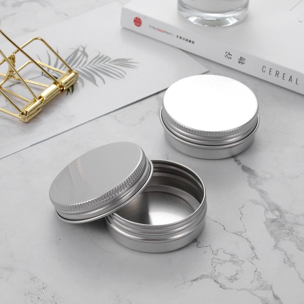 Aluminium Bottles Sample Canisters Cap Makeup Oil Wax Box Reusable Packaging Can Tin Container Cosmetic Pot Jar Upper Screw