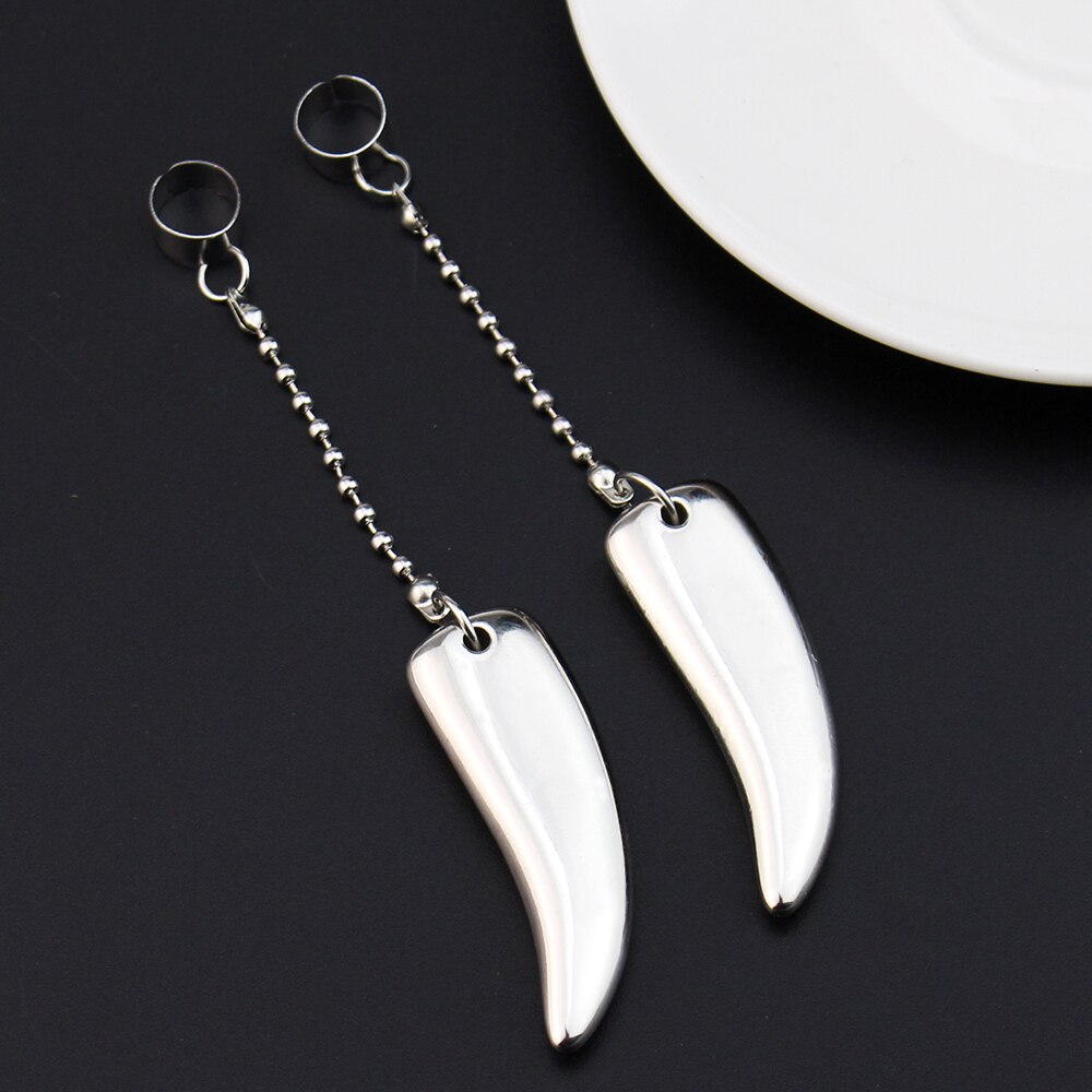 Vanitas Earrings The Case Study of Vanitas No Carte Cosplay Props Water Droplets Earrings Ear Clip Jewelry Accessories