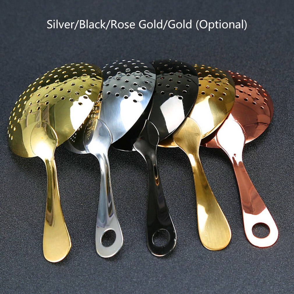 Cocktail Strainer 304 Stainless Steel Julep Strainer Bartender Cocktail Shaker Wine Ice Strainer Bar Percolator Mixed Barware