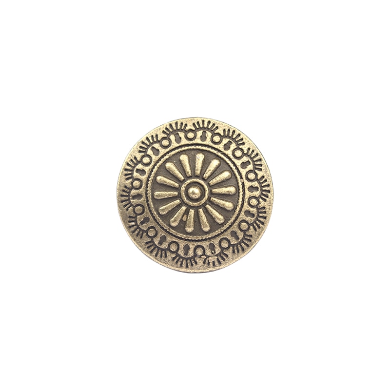 3pcs/lot 30MM Retro Zinc Alloy Round Gold Bronze Silver Daisy CONCHO Decorative Buttons Charms Pendants For DIY Accessories