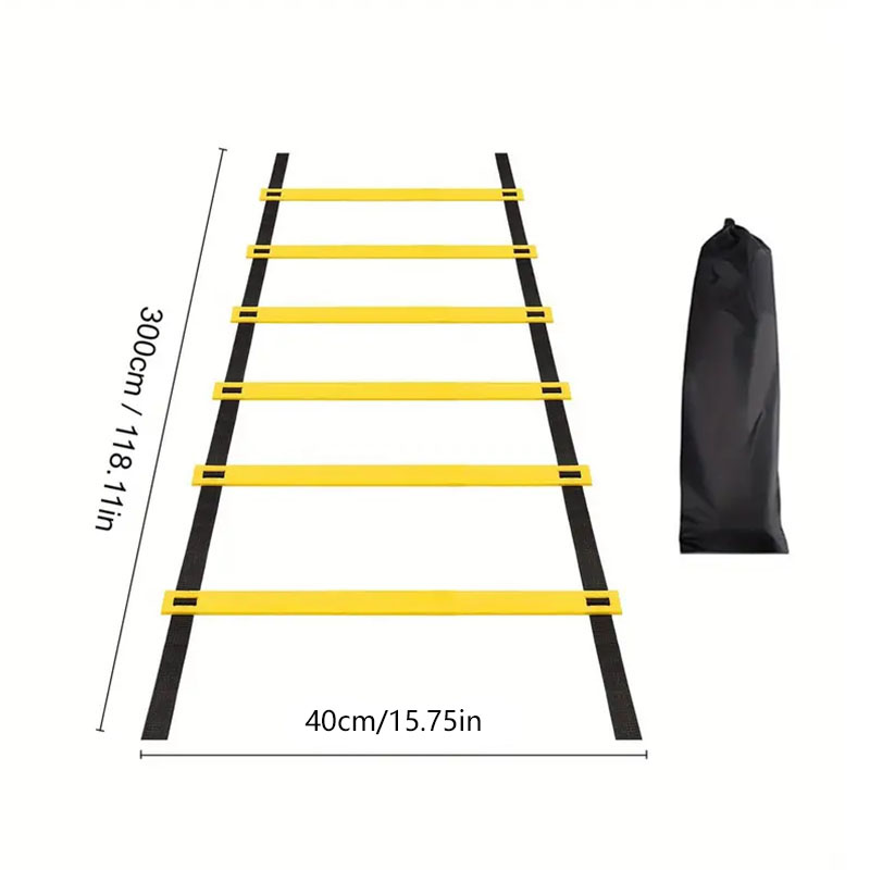 Agility Ladder Removable For Speed Training and Sports Flexibility Portable Agility Football Training Energy Ladder Equipment: Red
