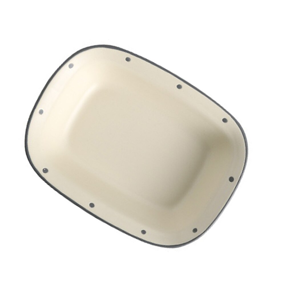 Ceramic Plate Ceramic Baking Food Plate Food Holder Restaurant Salad Bowl: White