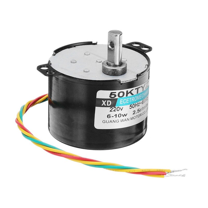 50Ktyz Ac220V 10W 0.5A 2.5R/ Min permanente neto Motor síncrono Ac engranaje Motor de reducción de Cw / Ccw