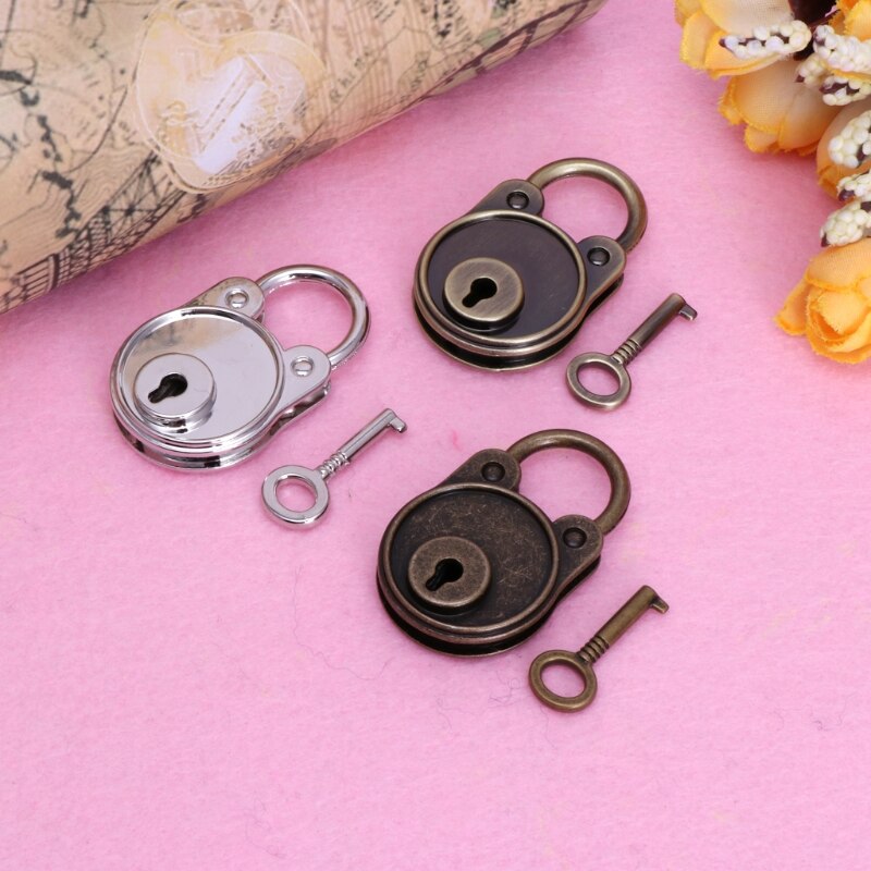 Beer Vintage Oude Antieke Stijl Mini Archaize Hangsloten Sleutel Slot Met Sleutel