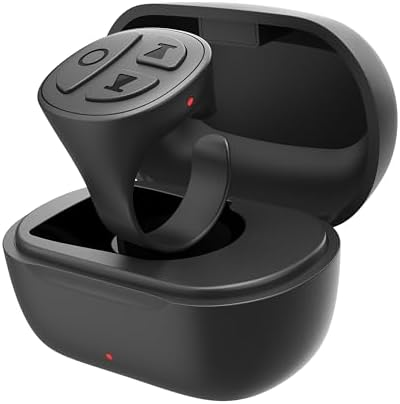 Tiktok Ring Scroller Blutooth Remote Control Selfie Video Controller dla iPhone TIKTok Scrolling Ring Page Turner dla Kindle App: YELLOW