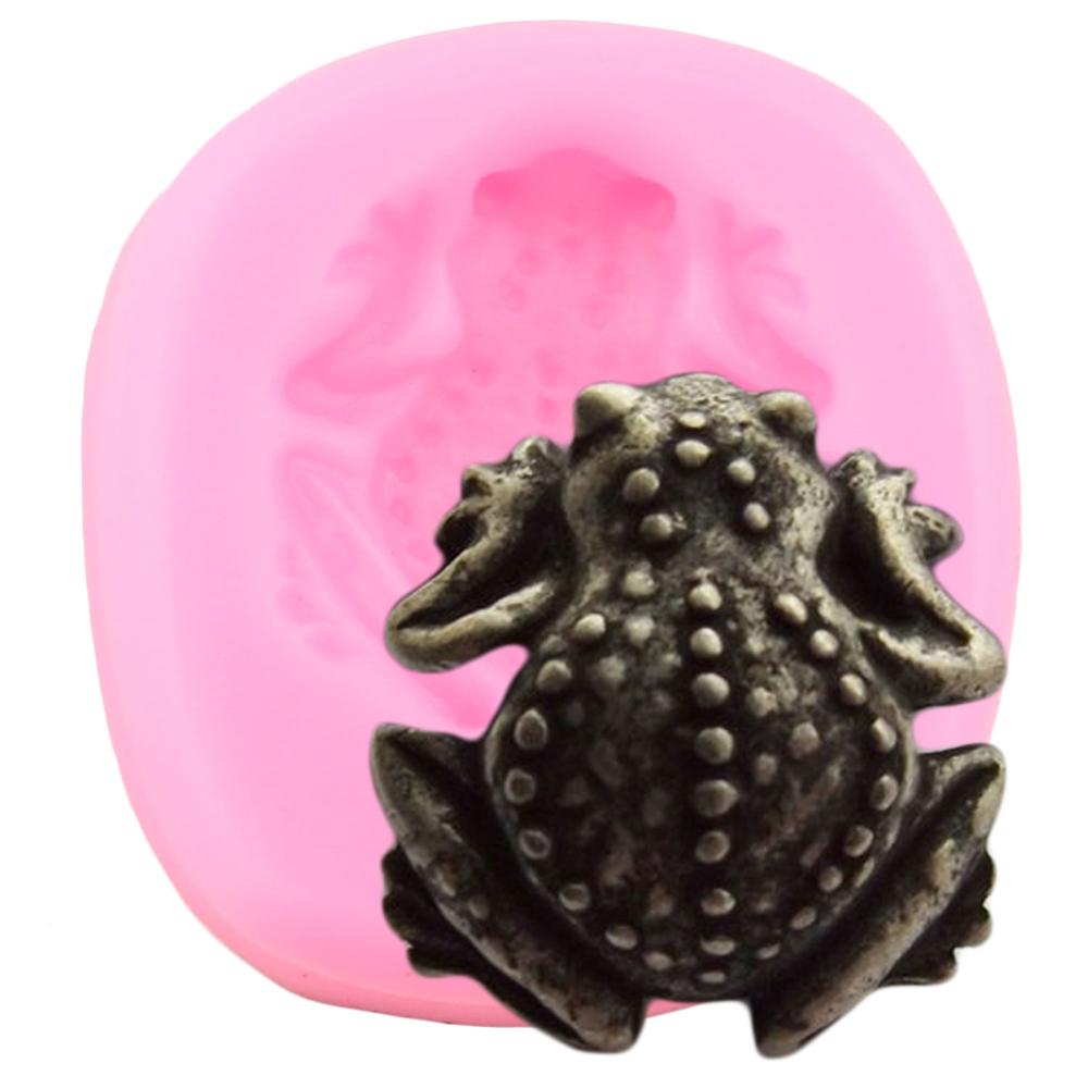 Liten groda padda silikonform cupcake topper choklad gumpaste form fondant tårta dekorationsverktyg godis lerformar