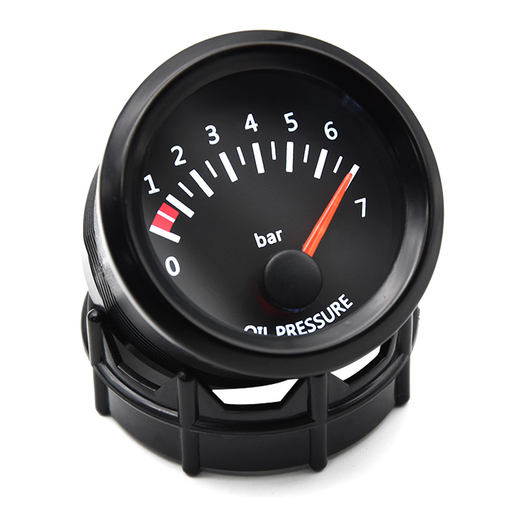 Para coche de gasolina 12V 52mm medidor de coche Universal Auto temperatura de agua temperatura de aceite prensa de aceite medidor de voltios de combustible con Sensor soporte negro