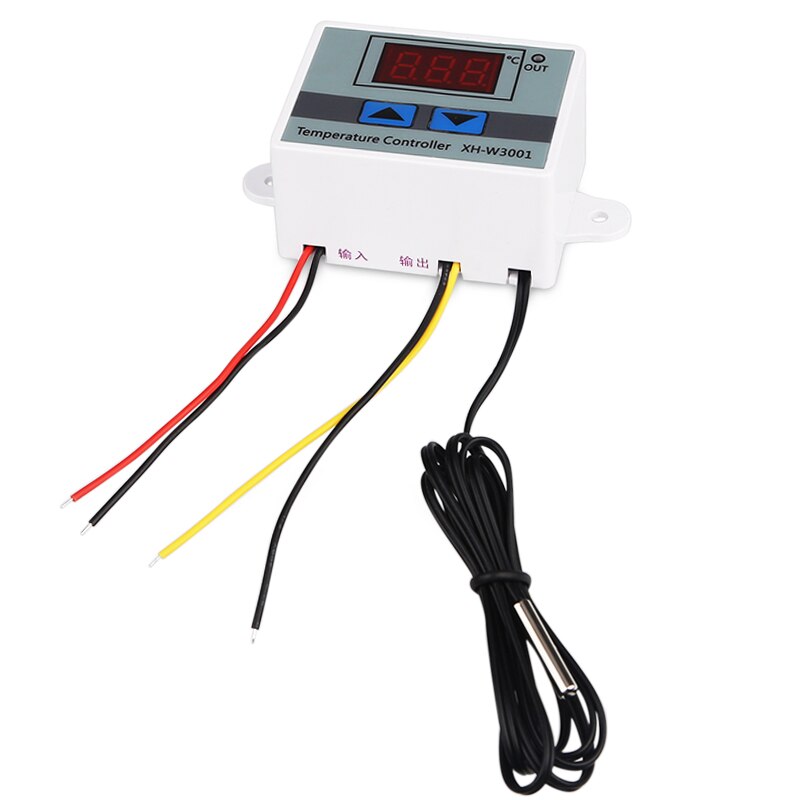 10A 12V 24V 110V 220VAC Digital LED Temperature Controller XH-W3001 For Incubator Cooling Heating Switch Thermostat NTC Sensor