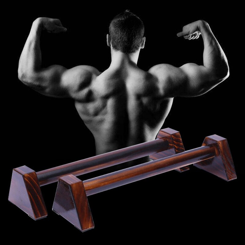Soportes de realce de madera de 40CM, soporte de mano, barra paralela de equilibrio, equipos de Fitness para construcción de cuerpo