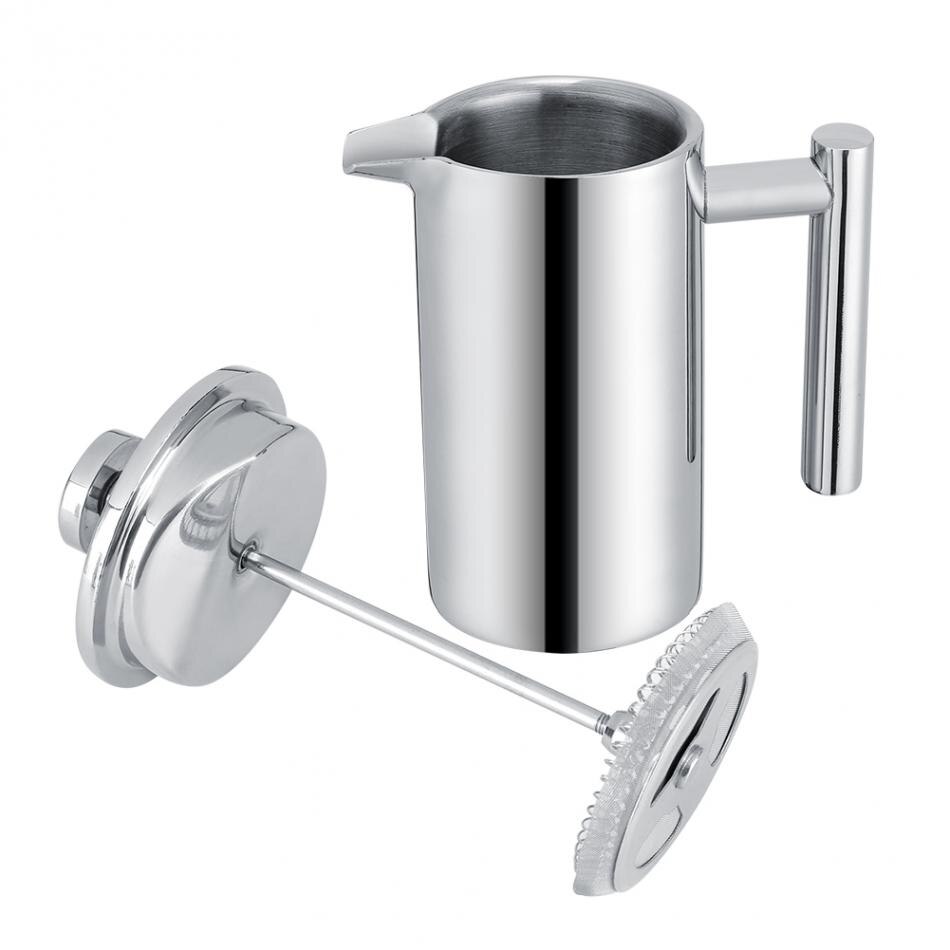 350 Ml Double Wall Rvs Koffiezetapparaat Franse Pers Theepot Met Filter Franse Koffie Pot