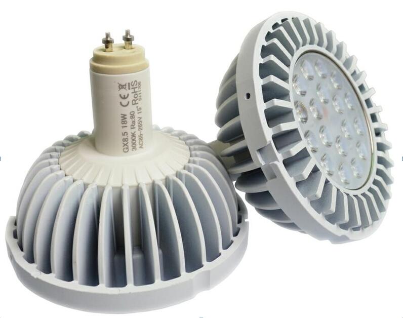 2 stks/partij GX8.5 AR111 LED spotlight 18w 25w LED AR111 lamp ES111 LED spotlight AC85-265V