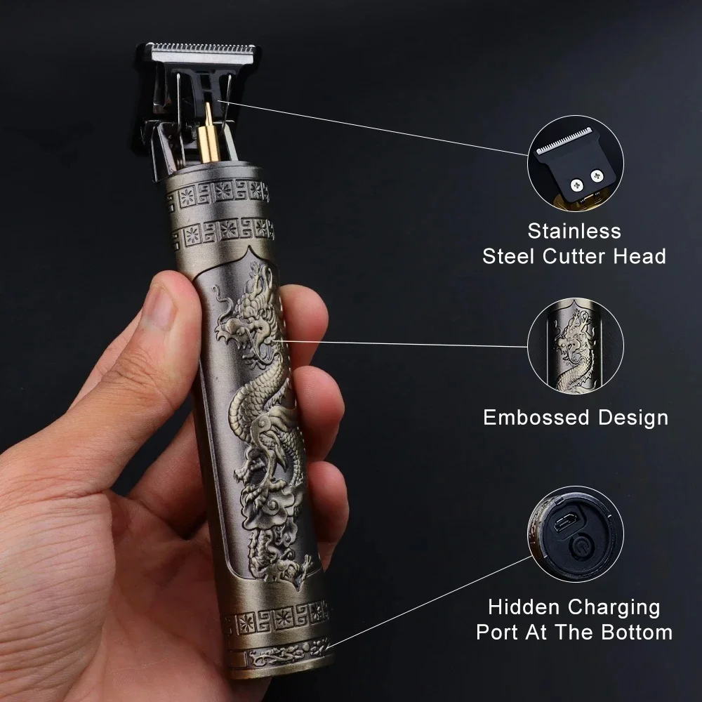 Professionelle T9 Vintage elektrische wiederaufladbare Haarschneidemaschine Haar Friseur Trimmer für Männer Haarschneiden