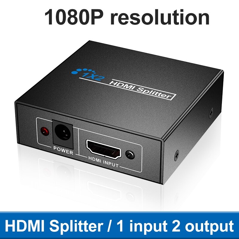 1X2 HDMI Splitter By 1 Port to 2 HDMI Display Duplicate/Mirror USB Powered Splitter (One Input to Two Outputs)