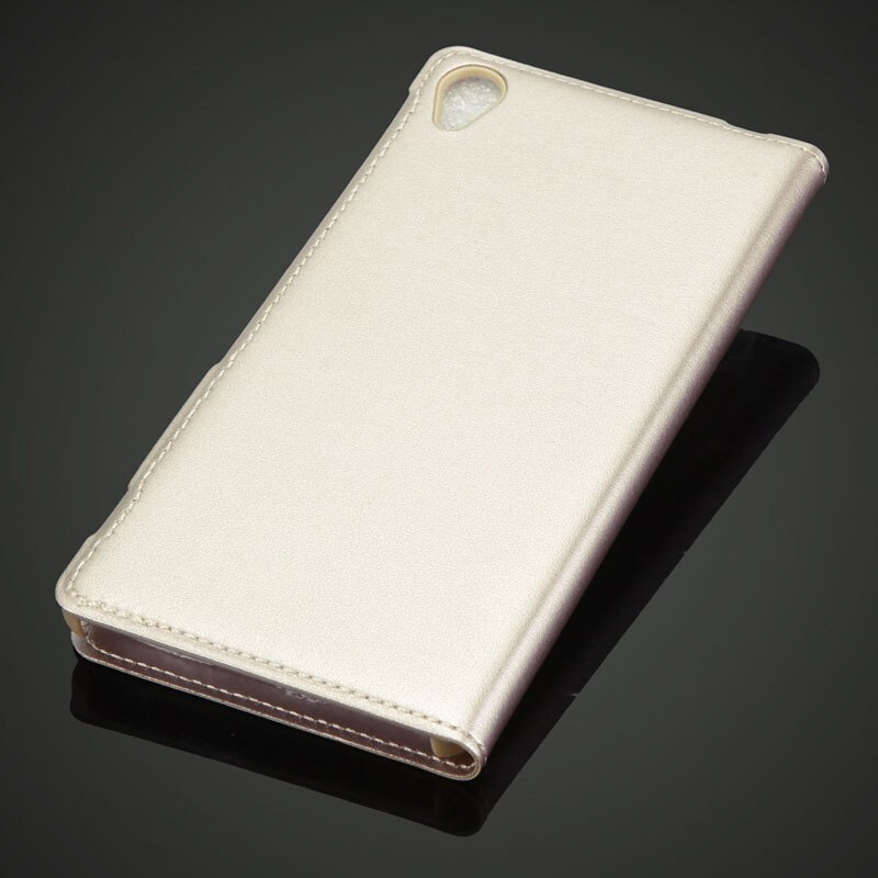 Para Sony Xperia Z3 D6603 D6643 D6653 D6616 D6633 cubierta de la carcasa de la batería de lujo Hashion View Windows Flip Funda de cuero PU